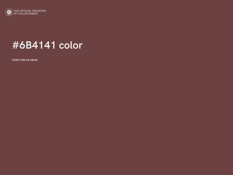 #6B4141 color image
