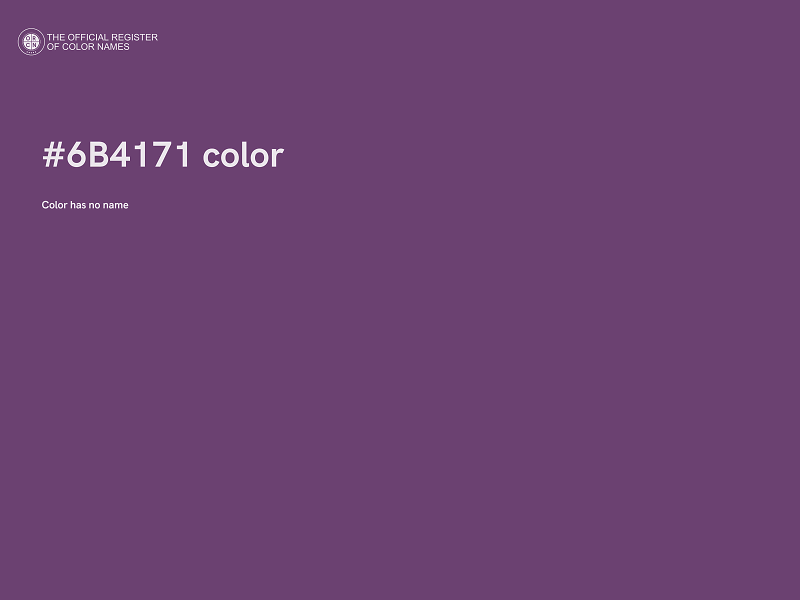 #6B4171 color image