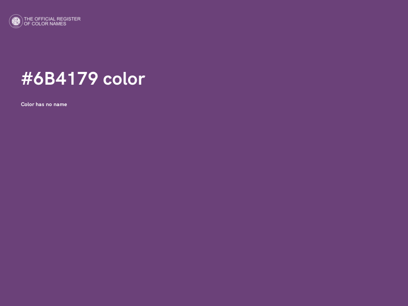 #6B4179 color image