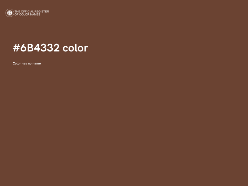 #6B4332 color image