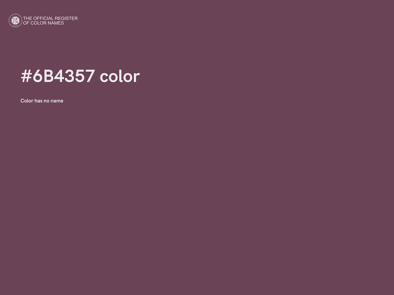 #6B4357 color image