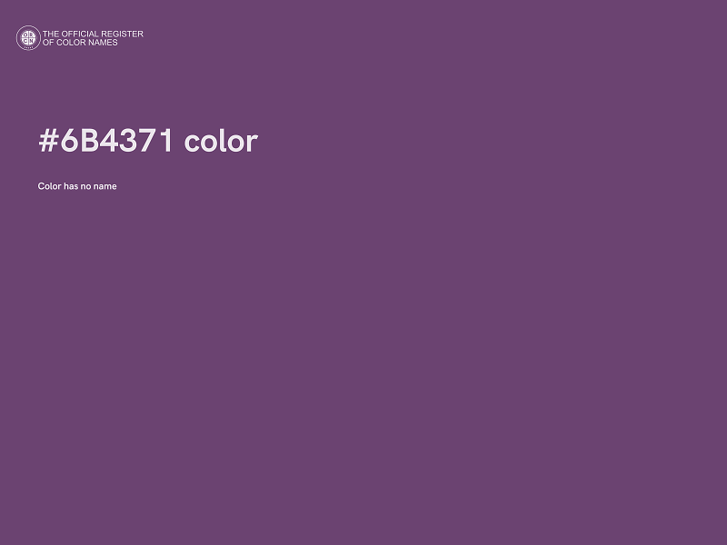 #6B4371 color image