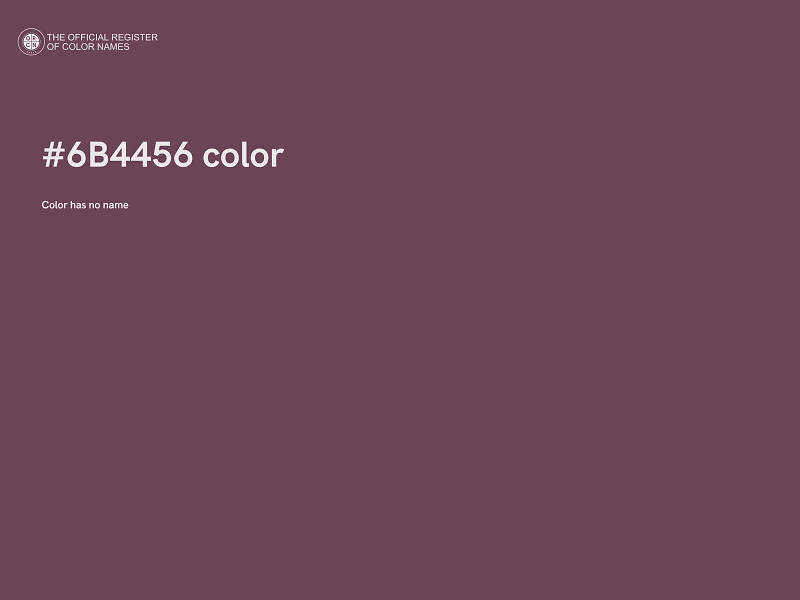 #6B4456 color image