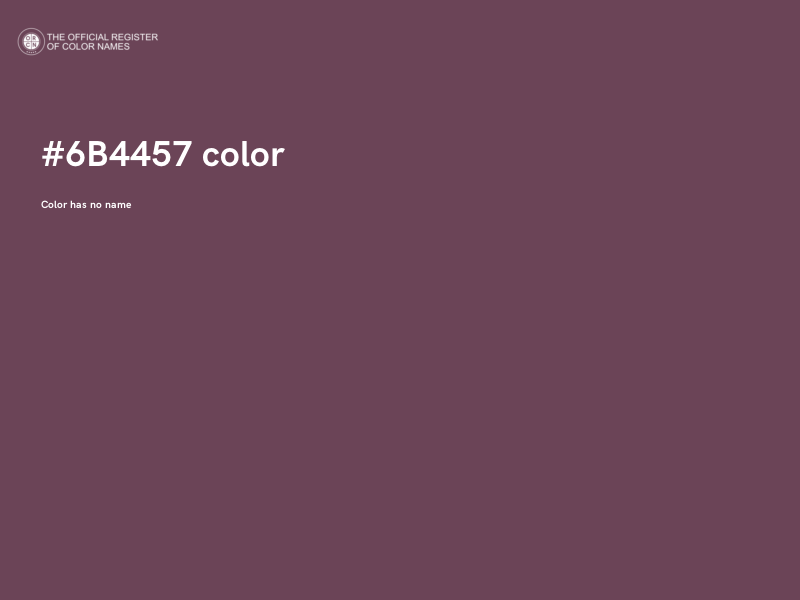 #6B4457 color image