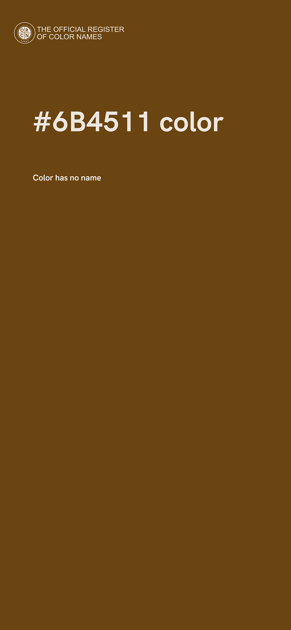 #6B4511 color image