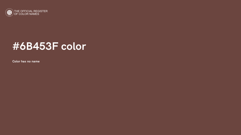 #6B453F color image