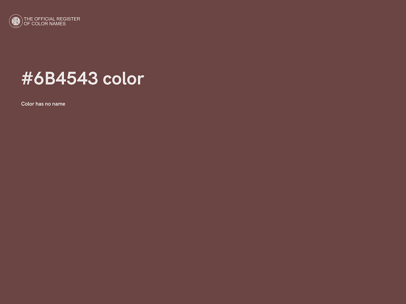 #6B4543 color image