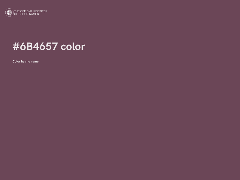 #6B4657 color image