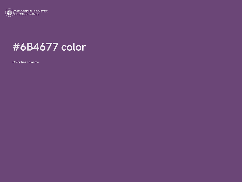 #6B4677 color image