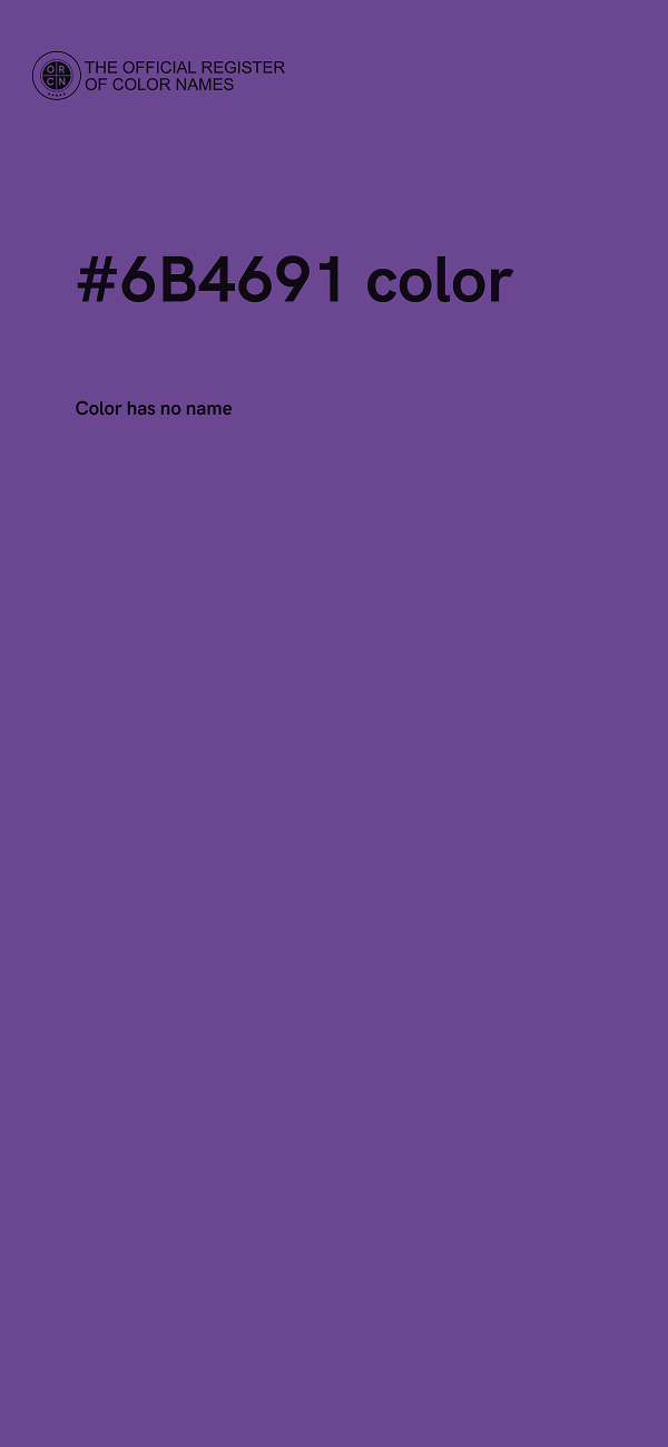 #6B4691 color image