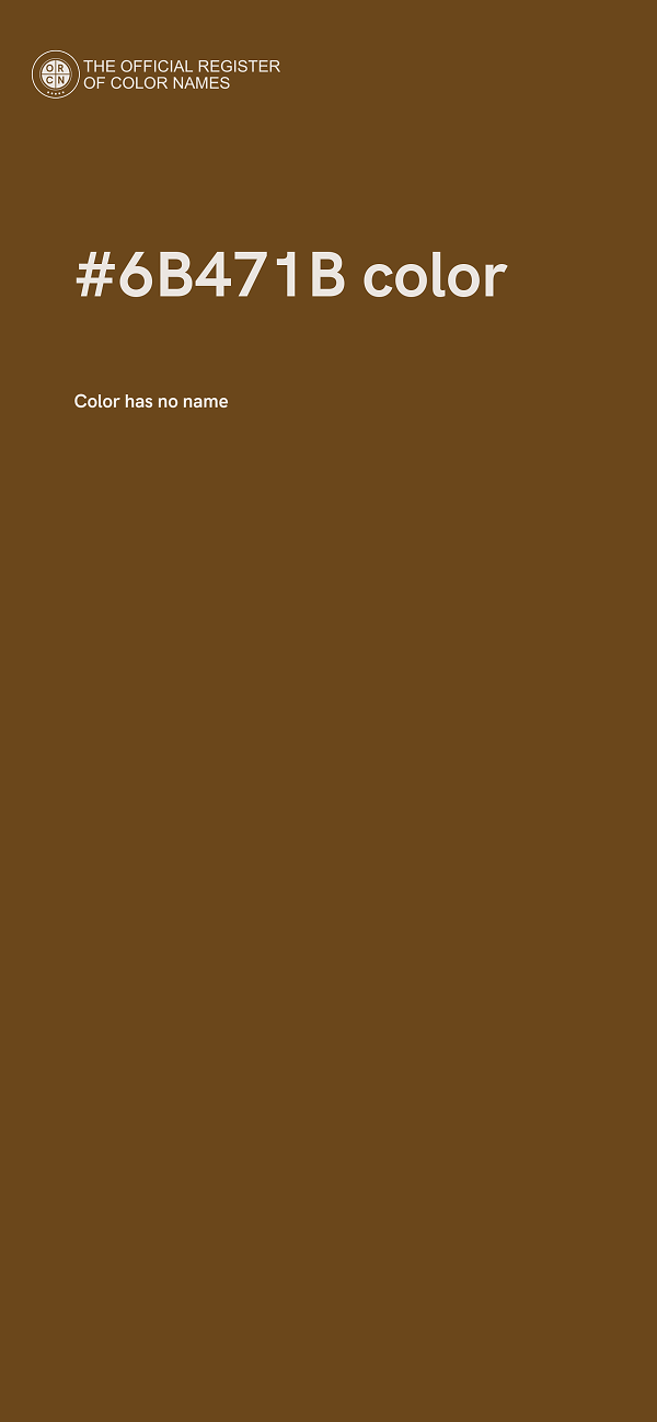 #6B471B color image