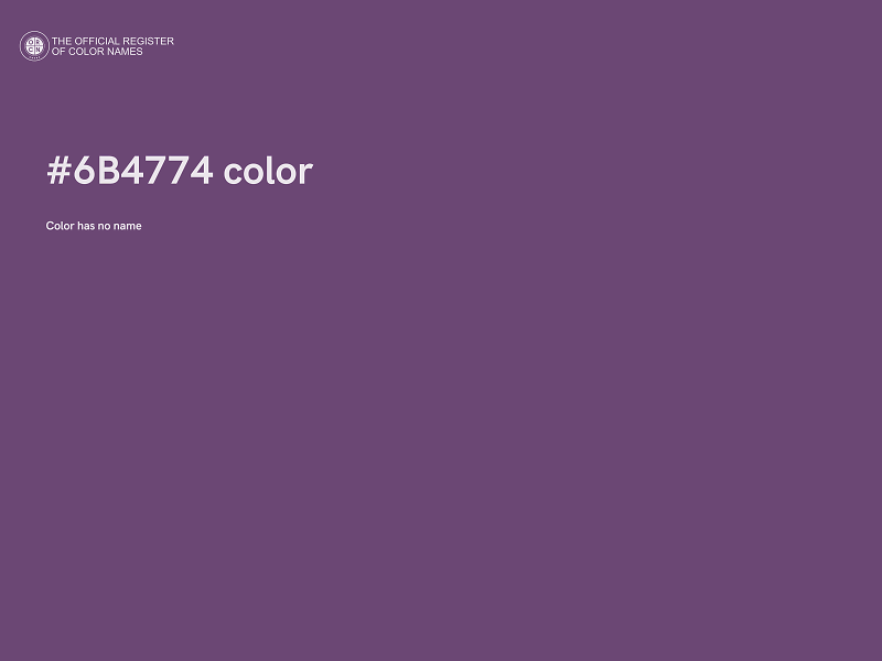 #6B4774 color image