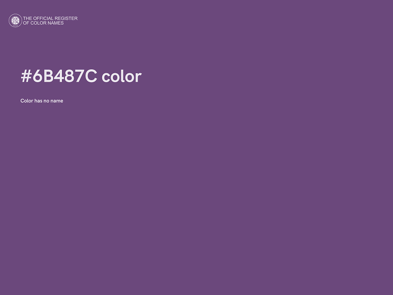#6B487C color image
