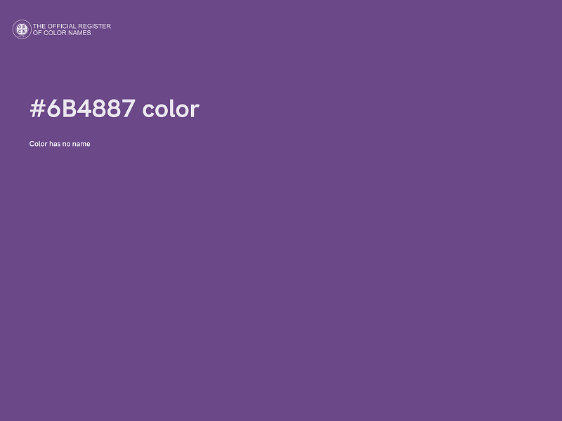 #6B4887 color image