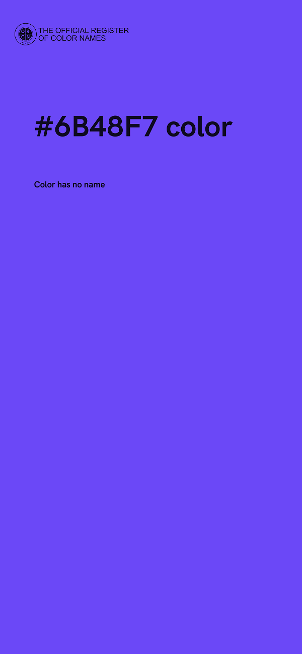 #6B48F7 color image