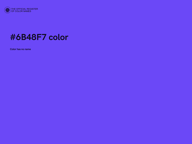 #6B48F7 color image
