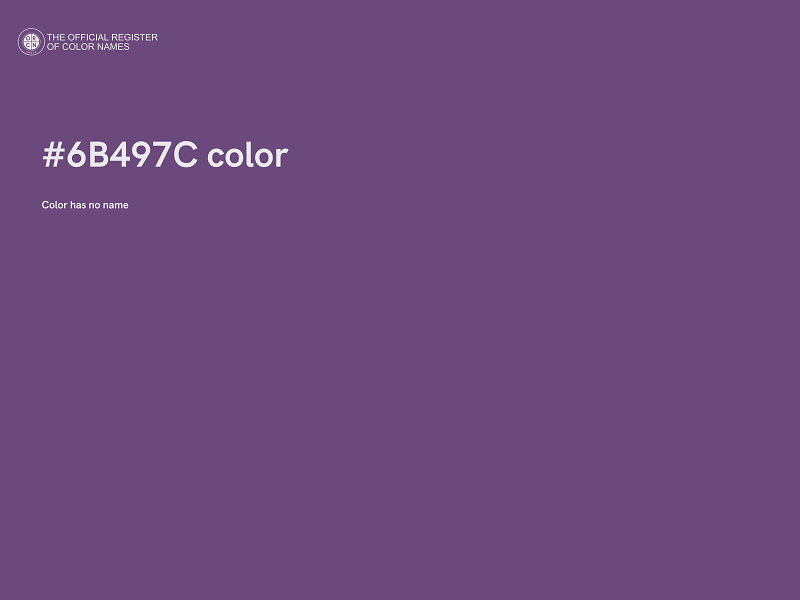 #6B497C color image