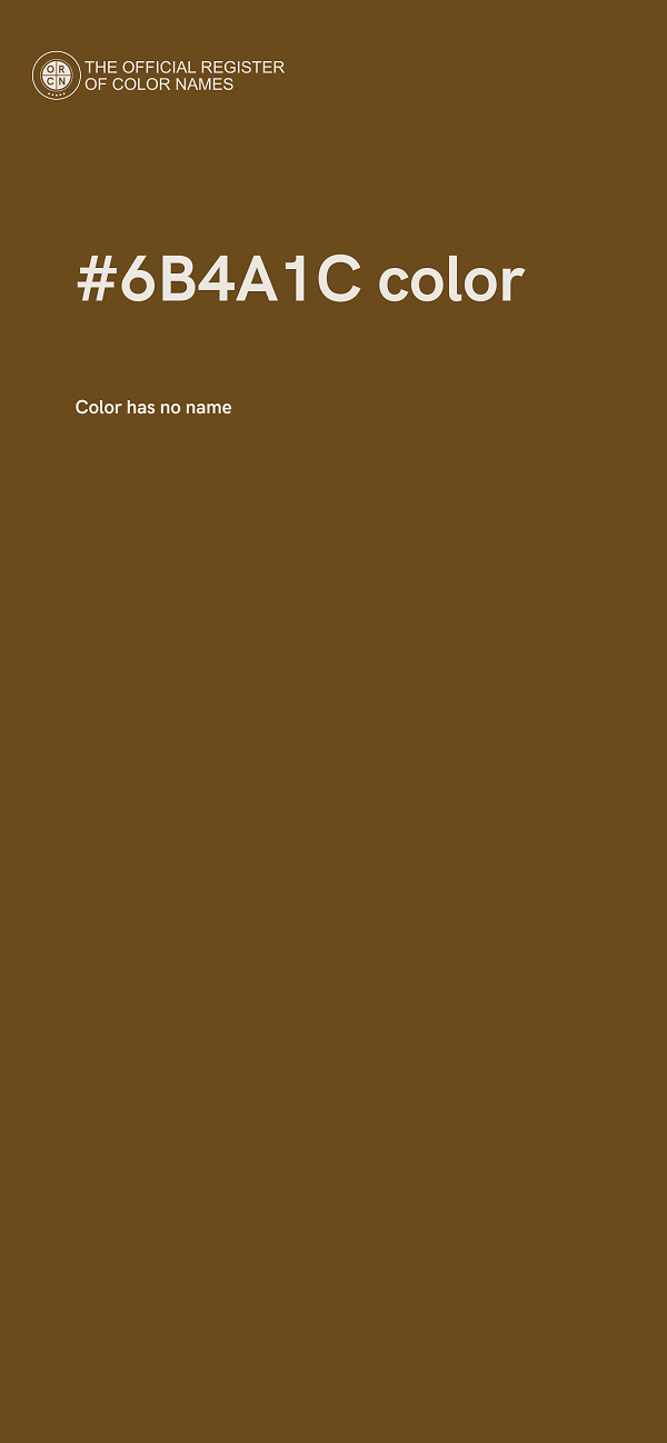 #6B4A1C color image