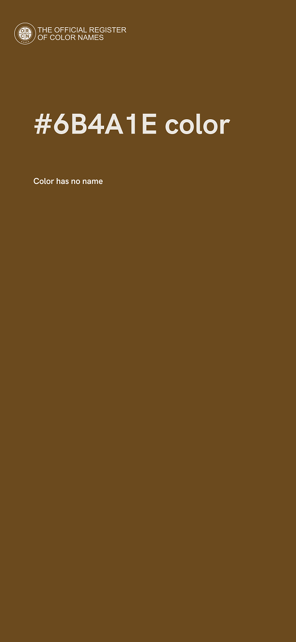 #6B4A1E color image