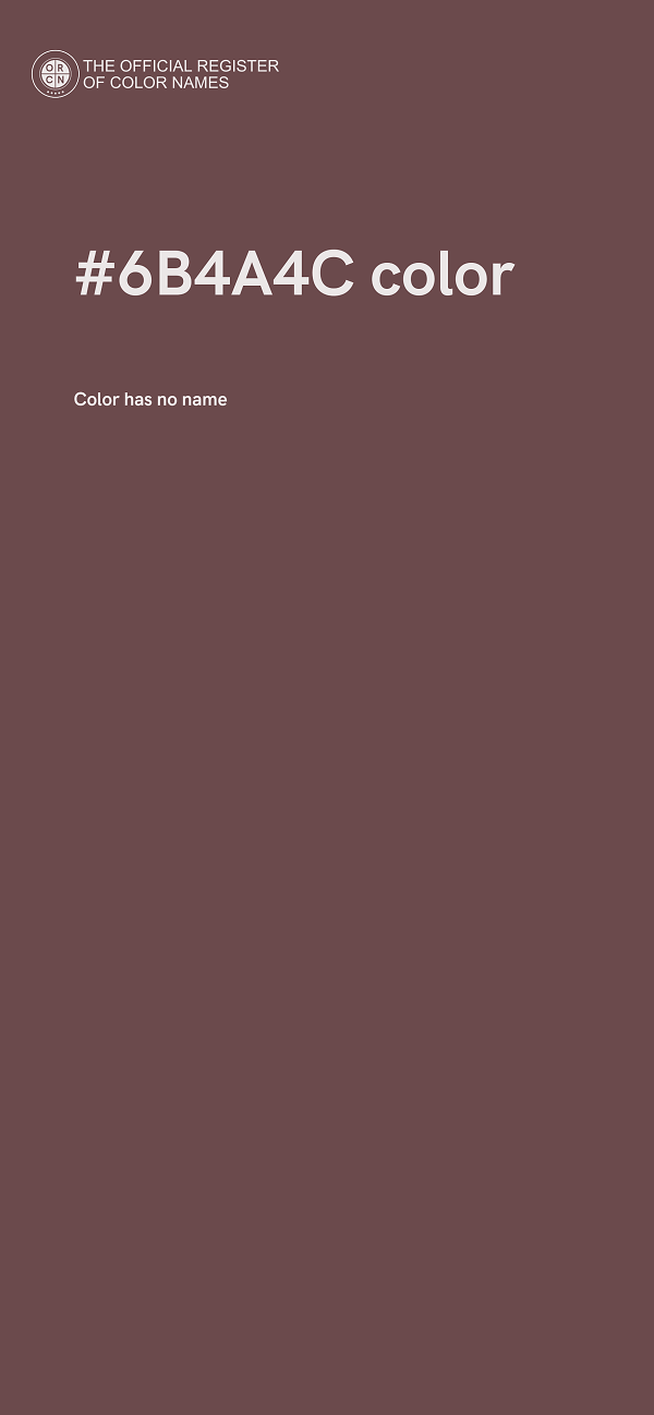 #6B4A4C color image