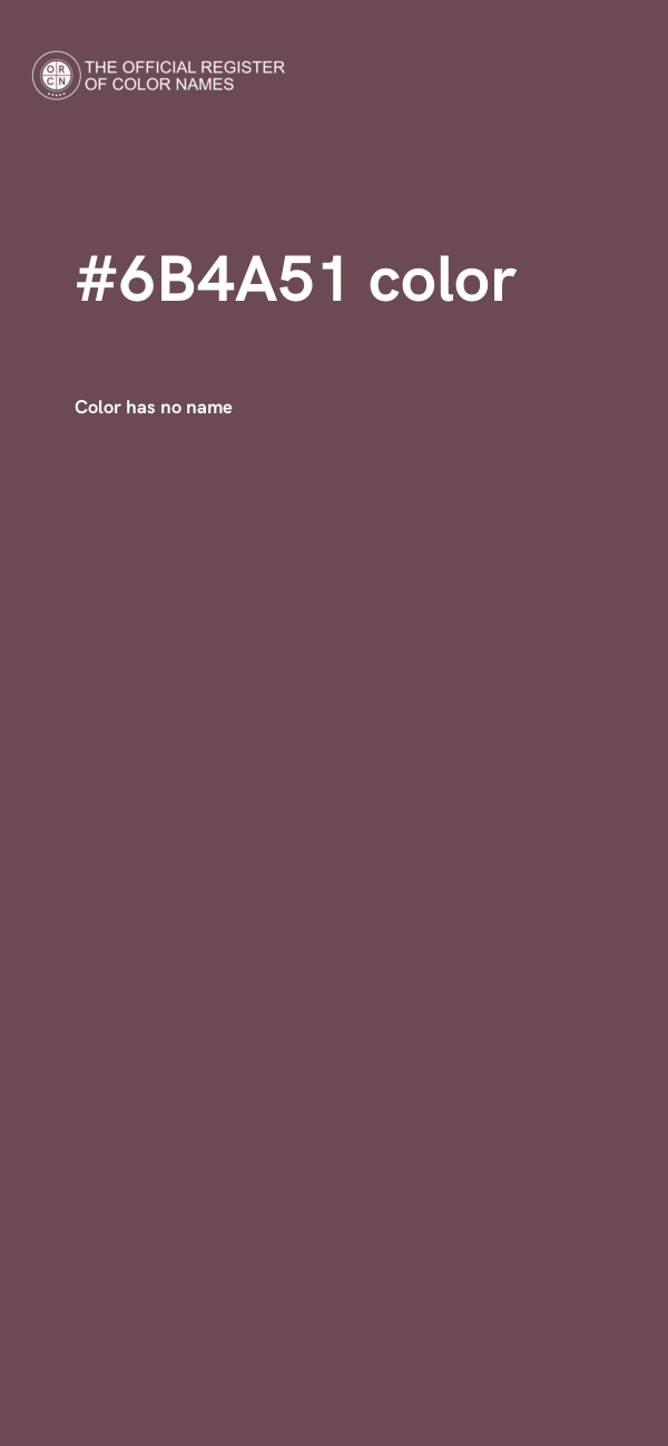 #6B4A51 color image