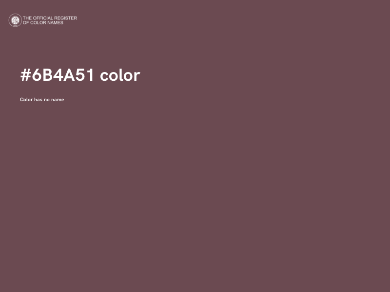 #6B4A51 color image