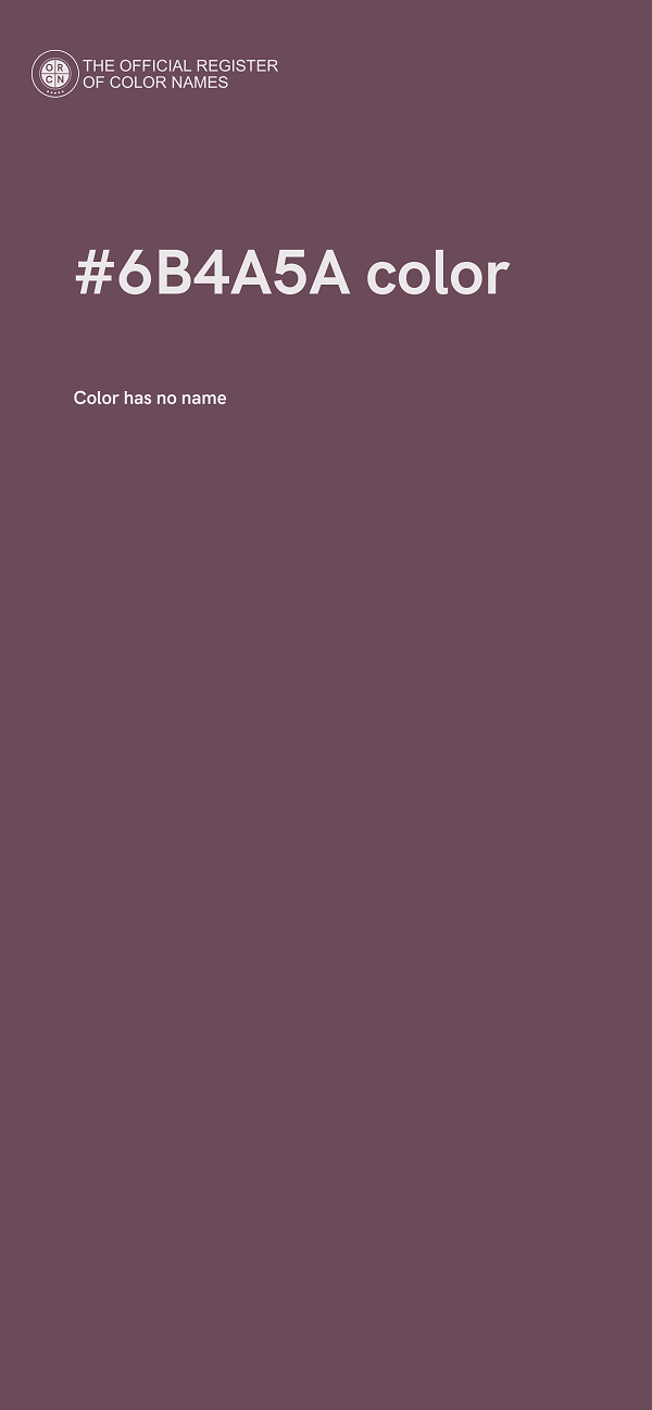 #6B4A5A color image