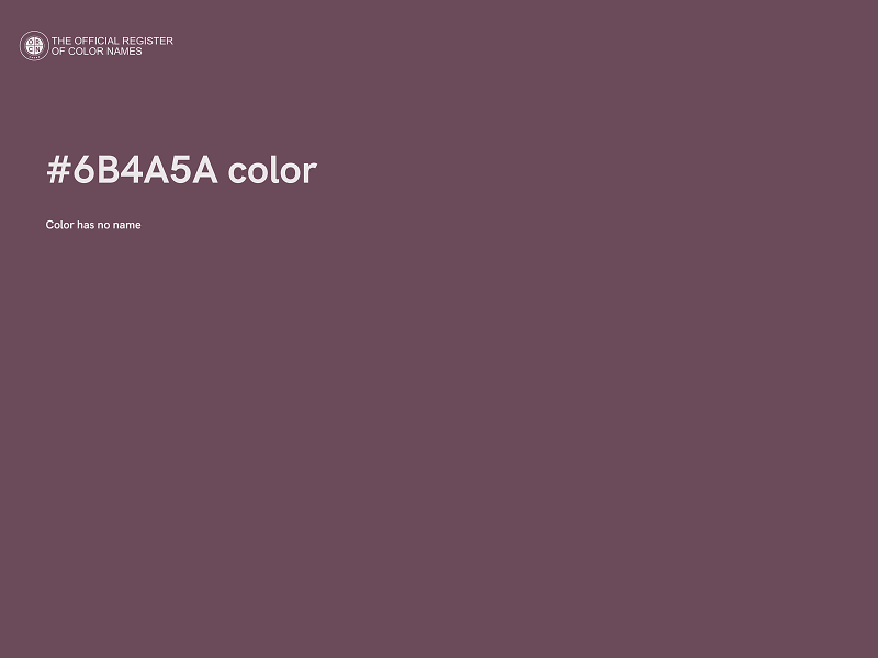 #6B4A5A color image