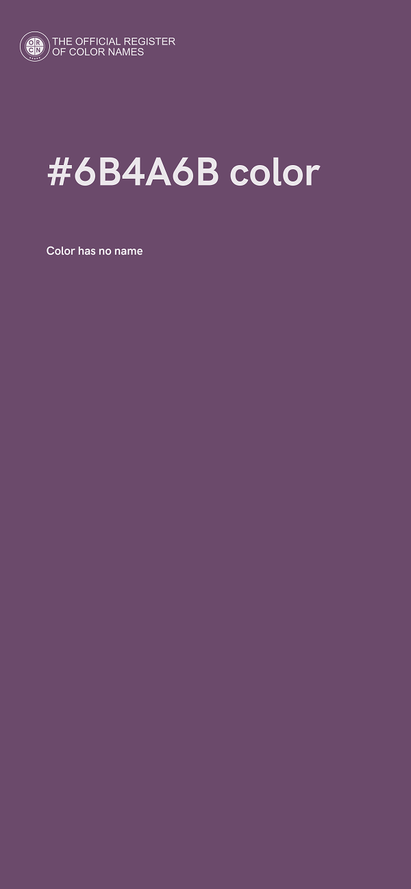 #6B4A6B color image