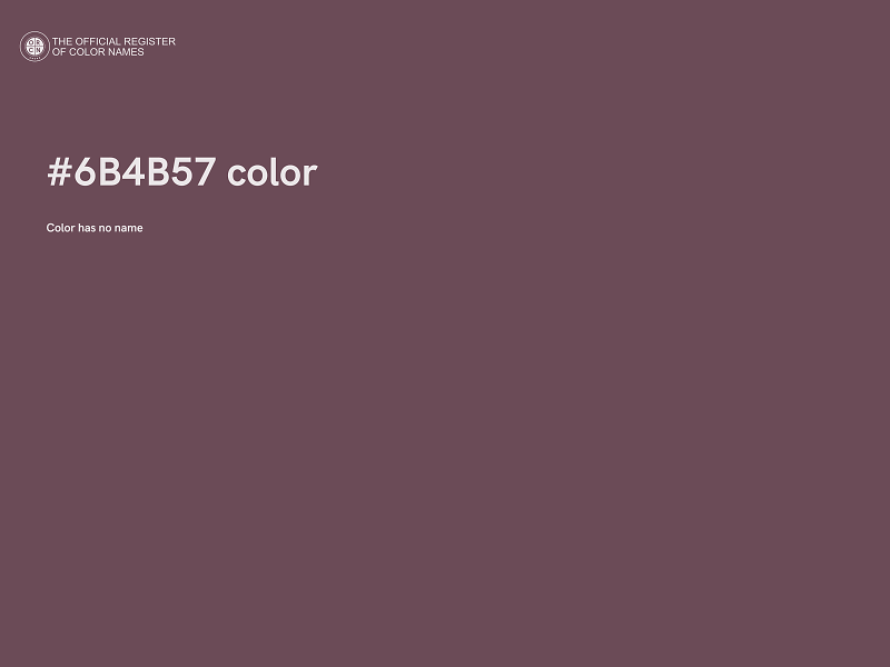 #6B4B57 color image