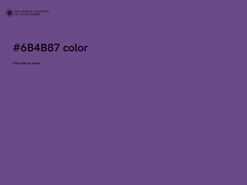 #6B4B87 color image