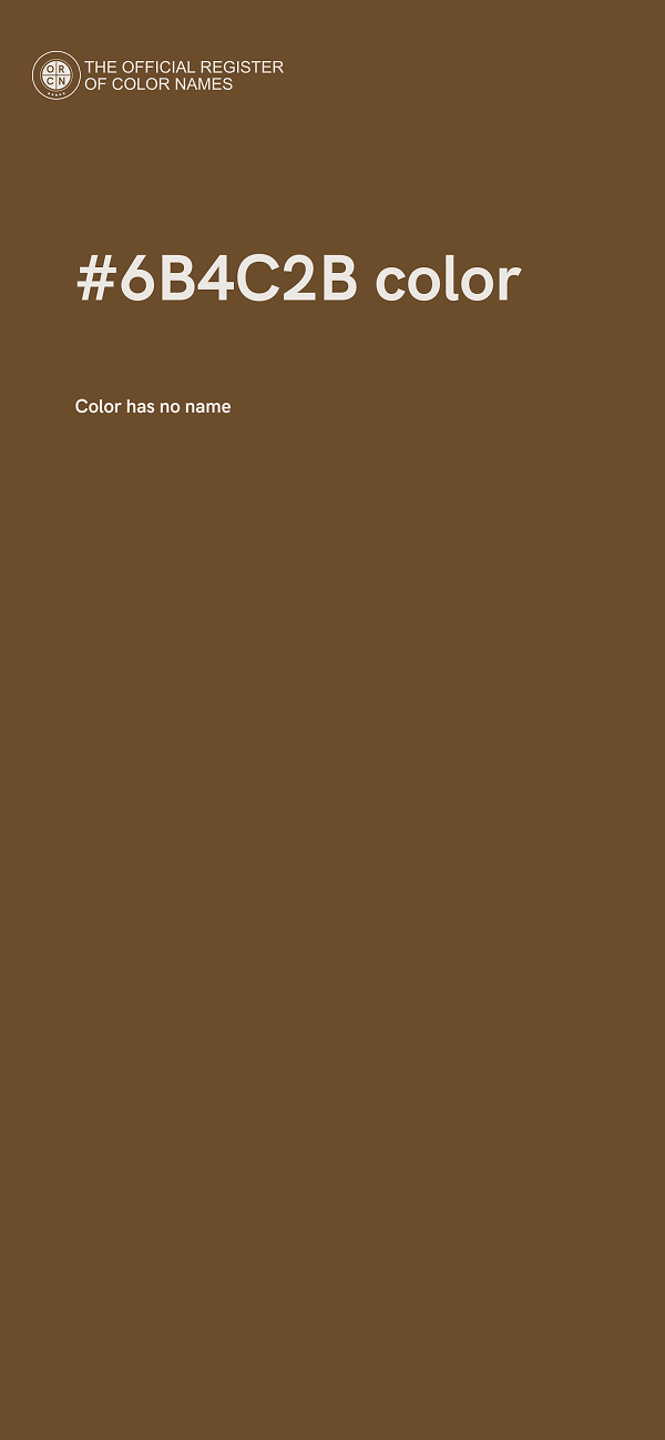 #6B4C2B color image