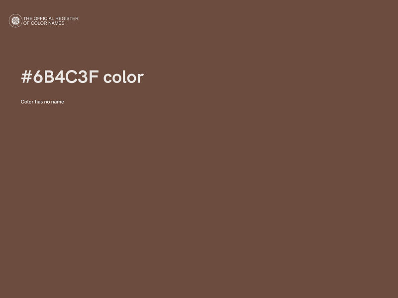 #6B4C3F color image