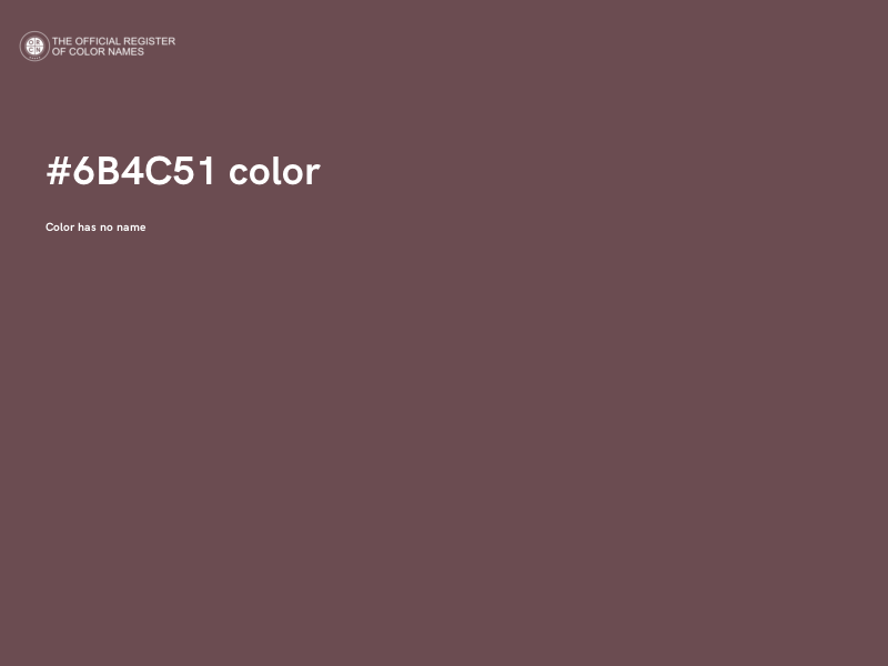 #6B4C51 color image
