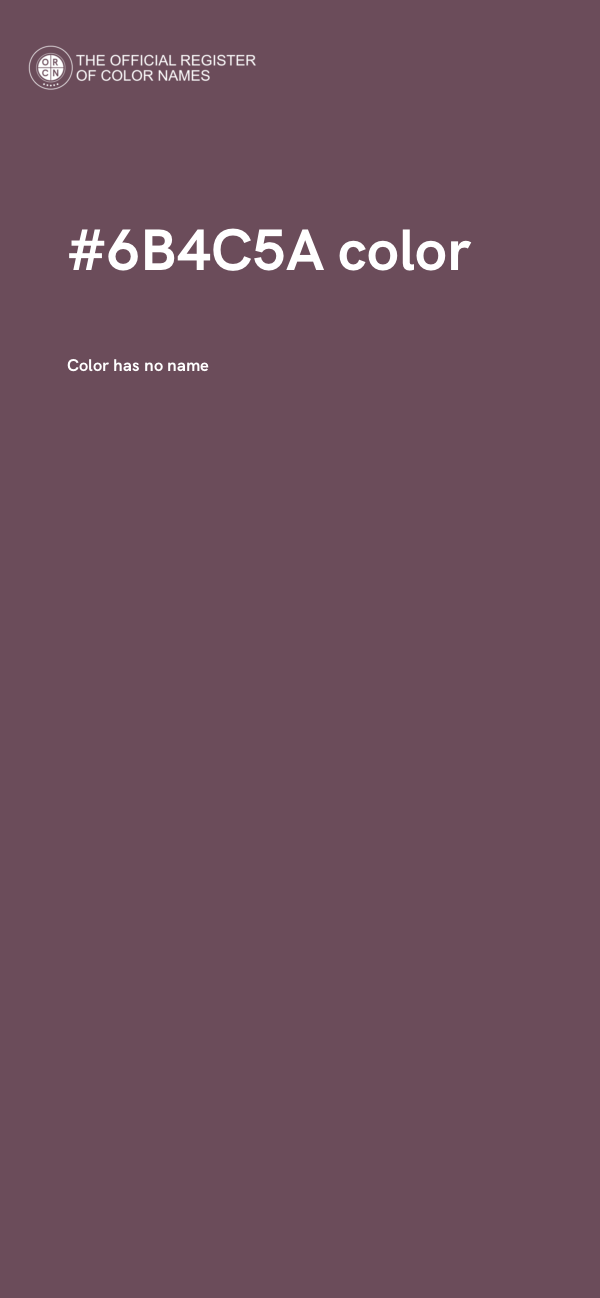 #6B4C5A color image
