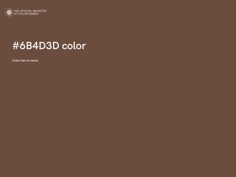 #6B4D3D color image