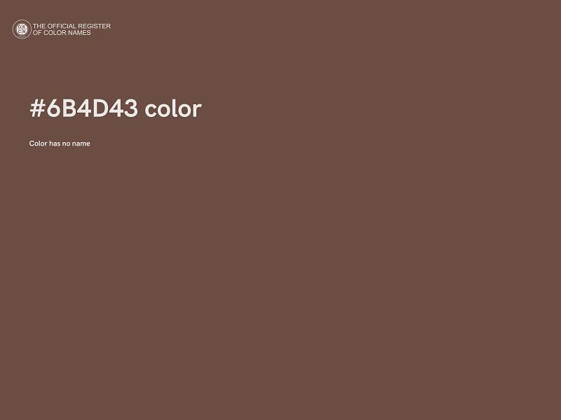 #6B4D43 color image