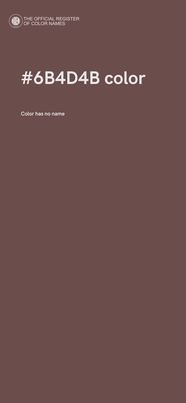 #6B4D4B color image