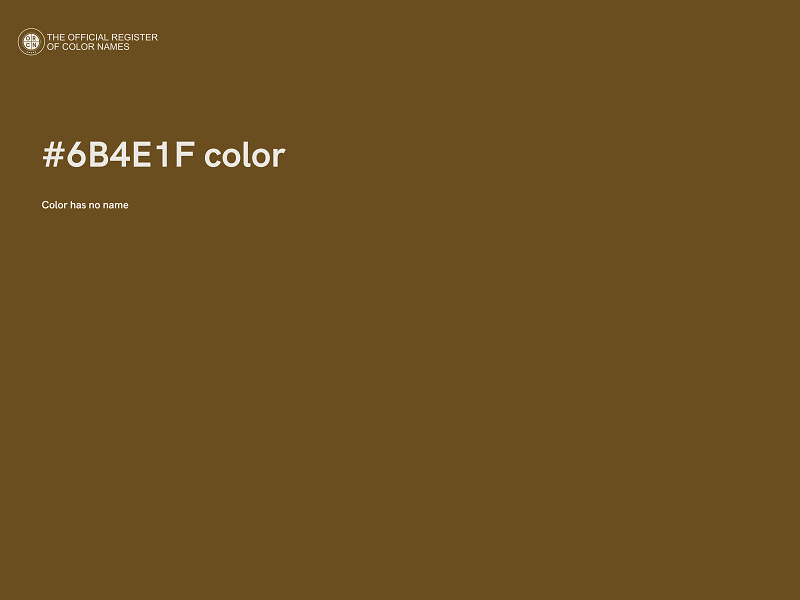 #6B4E1F color image