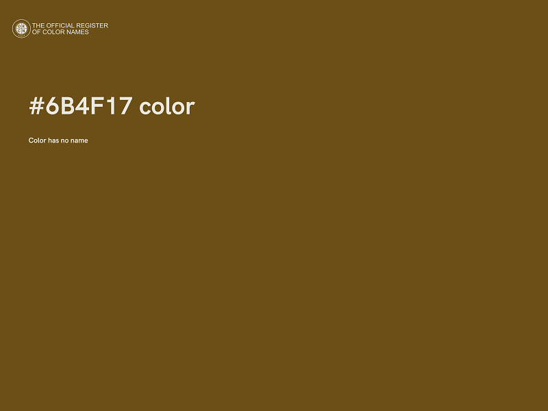 #6B4F17 color image