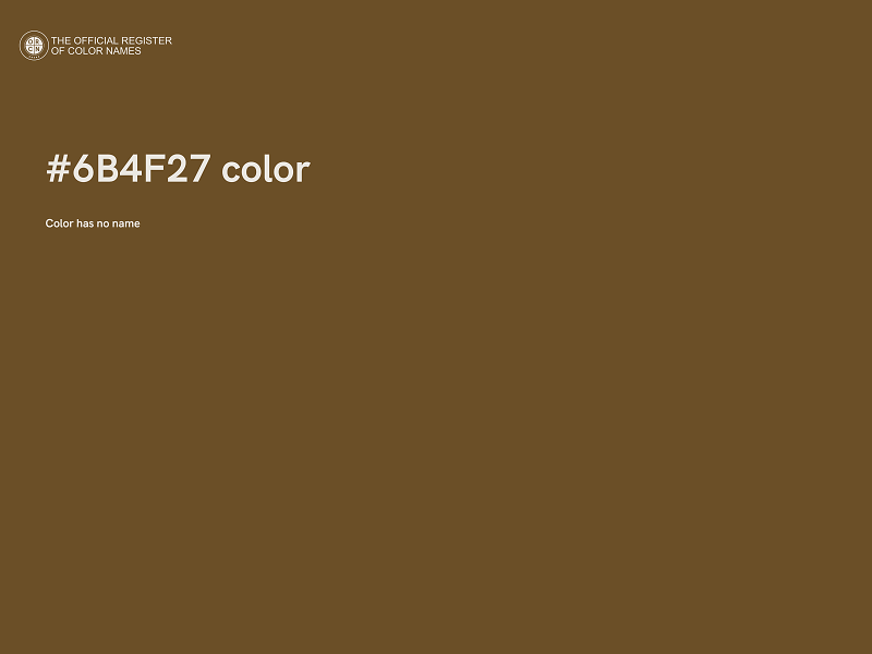 #6B4F27 color image