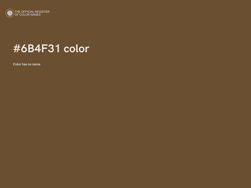 #6B4F31 color image