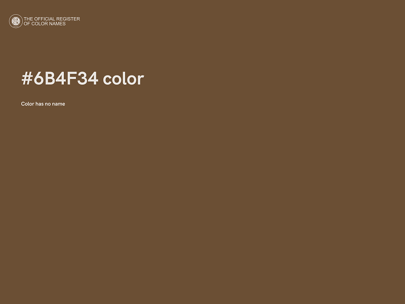 #6B4F34 color image