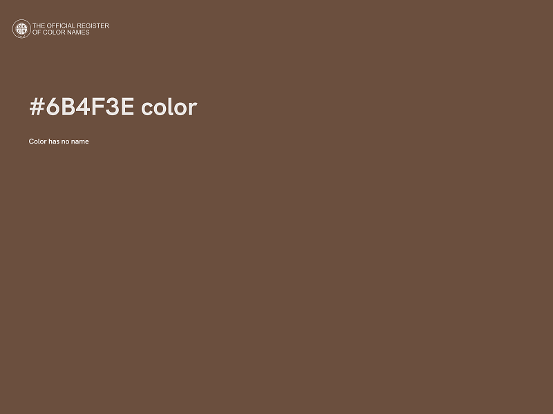 #6B4F3E color image