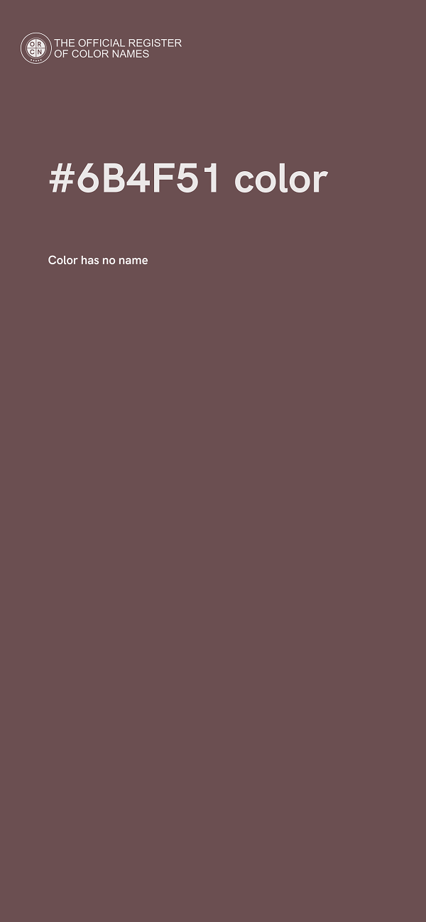 #6B4F51 color image