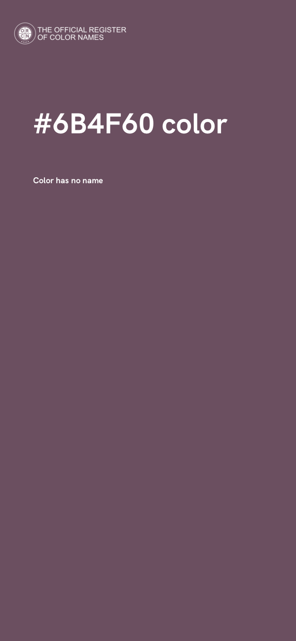 #6B4F60 color image
