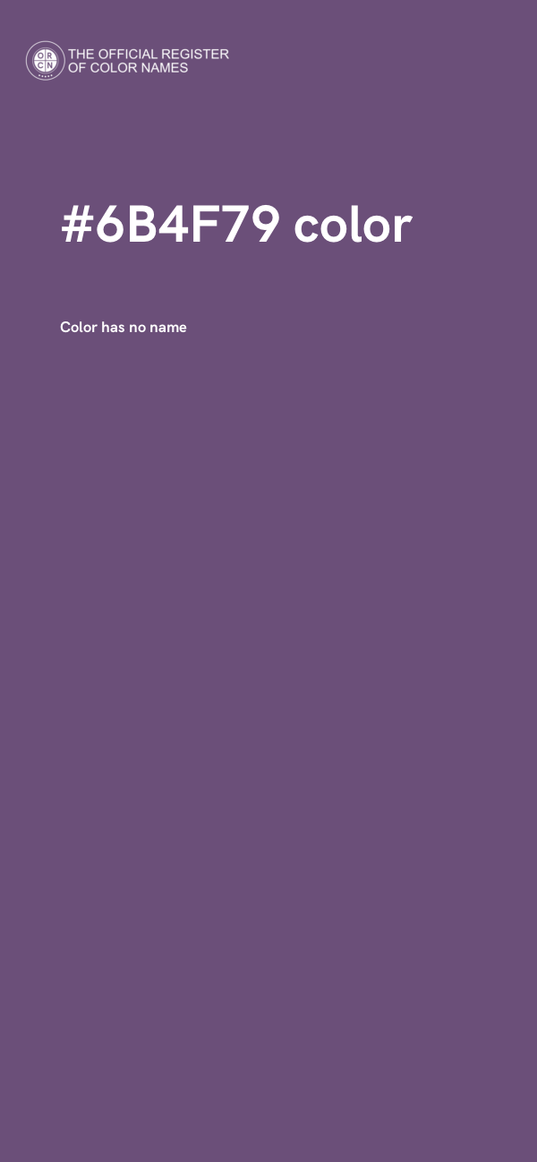 #6B4F79 color image
