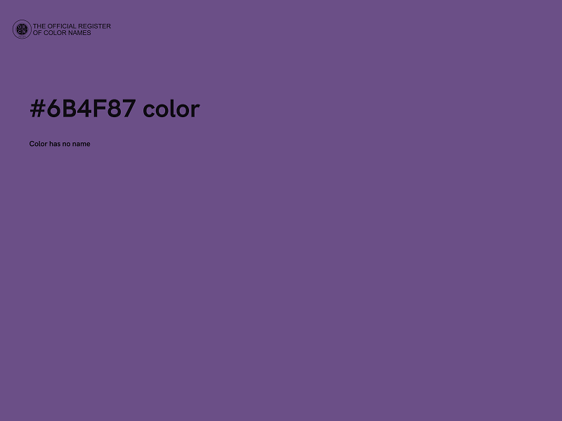 #6B4F87 color image