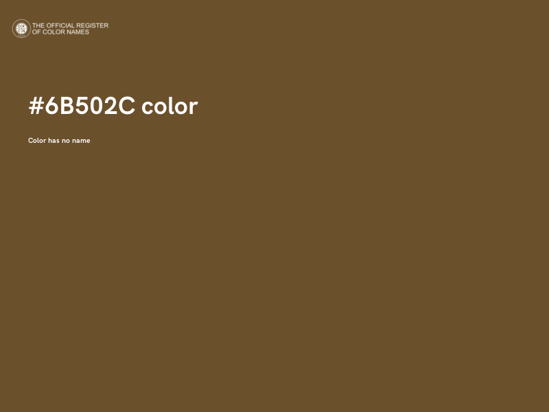 #6B502C color image