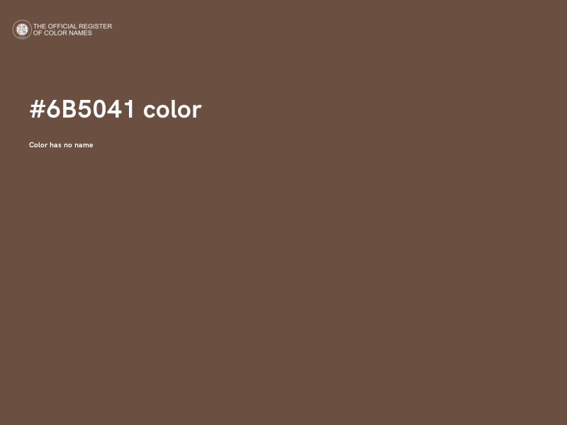#6B5041 color image